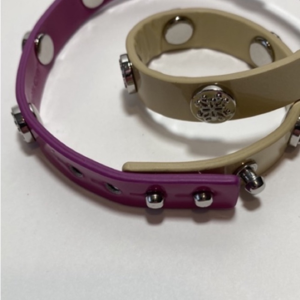 Rustic Cuff Purple and Gold Duo with Pouch - Picture 4 of 8
